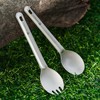 CENPEK 2 Pcs Outdoor Titanium Long Handle Spork Spoon Eco-Friendly