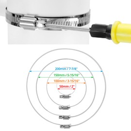 QWORK® Universal Mast-Mount Bracket for Security Cameras with 4 Loops Ø50/100/150/200mm, Compatible with Arlo/Wyze/Eufycam Cameras - White