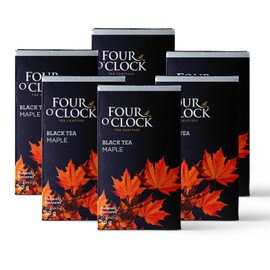 Four O'Clock Black Tea Maple, Kosher, Gluten-Free, 6 Packs of 20 Teabags (120 Teabags Total)
