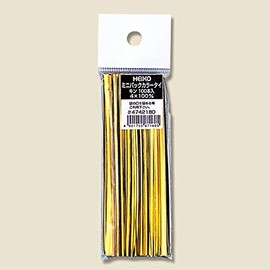 Shimojima 004742180 Color Tie Mini Pack, 0.2 inch (4 mm) Width x 3.9 inches (10 cm), Gold, Pack of 100