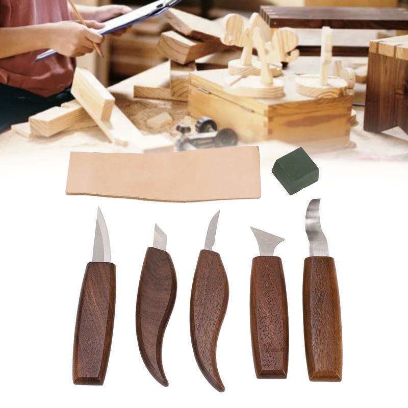 Walnut Wood Carving Knife Non Slip Comfortable Wood Carving Whittling