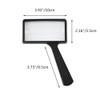 Lupa rectangular de mano (aumento de 3x) lente horizontal amplia