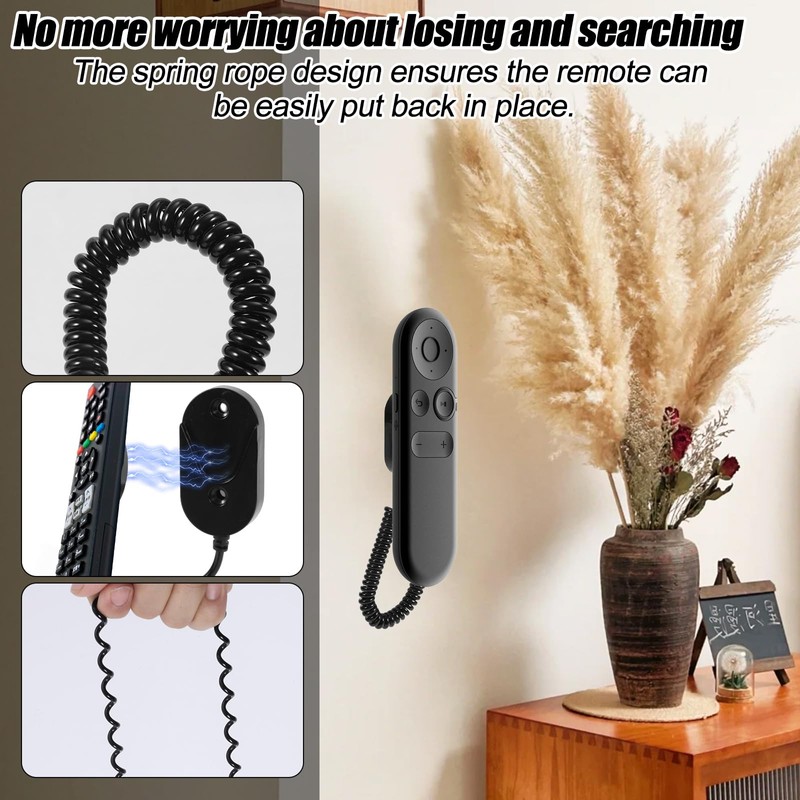 BOXOB 2pcs Magnetic Remote Control Holders, Retractable 6.3-47.24 Inch Wall
