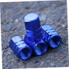 Alipis 4 Pcs Blue Aluminum Alloy Tire Valve Stem Caps