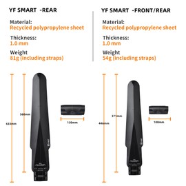 YF SMART Rollable Bicycle Mudguard Fender,Installed in Seconds, Easily Packed,Environmentally Responsible, Light Weight,Fitting Various Bike Types (Black-Front)