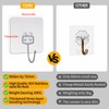 EBUKTUK Wall Hooks with Good Adhesion, Wall Hook Waterproof Transparent