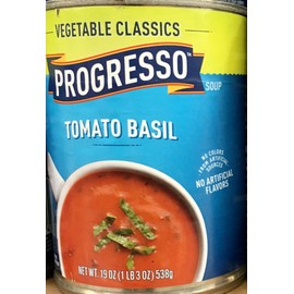 Progresso Vegetable Classics Tomato Basil Soup 19oz Can (Pack of 8)