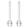 2Pcs Transparent 6" Glass Honey Dipper Sticks Stirring Sticks Server