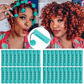 Green Perm Rods Set for Natural Hair 40pcs Plastic Cold Wave Rods Jumbo Perm Rods for Long Short Hair Rollers Large Hair Curling Rods for Women Hair DIY Hairdressing Tools（Green）