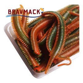 Señuelo Suave Bravmack Gusano 10 Pzas 8 Cm