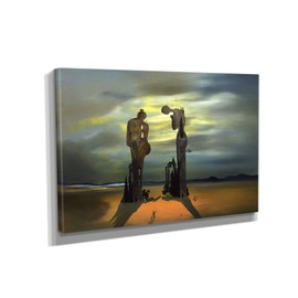 Salvador Dali Two Statues Canvas Art Wall Art Home Decor (24in x 18in Gallery Wrapped)