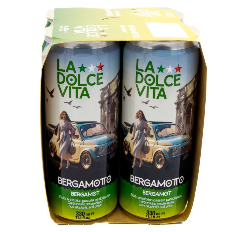 La Dolce Vita Bergamotto, Real Sugar, Pack of 4, Imported