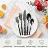 Culterman Modern Silverware Set, Stainless Steel Flatware, Twisted Handle Design,