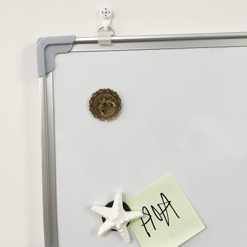 6Pcs Denim Style Refrigerator Magnets, 3D Bronze Fridge Magnets, Cool