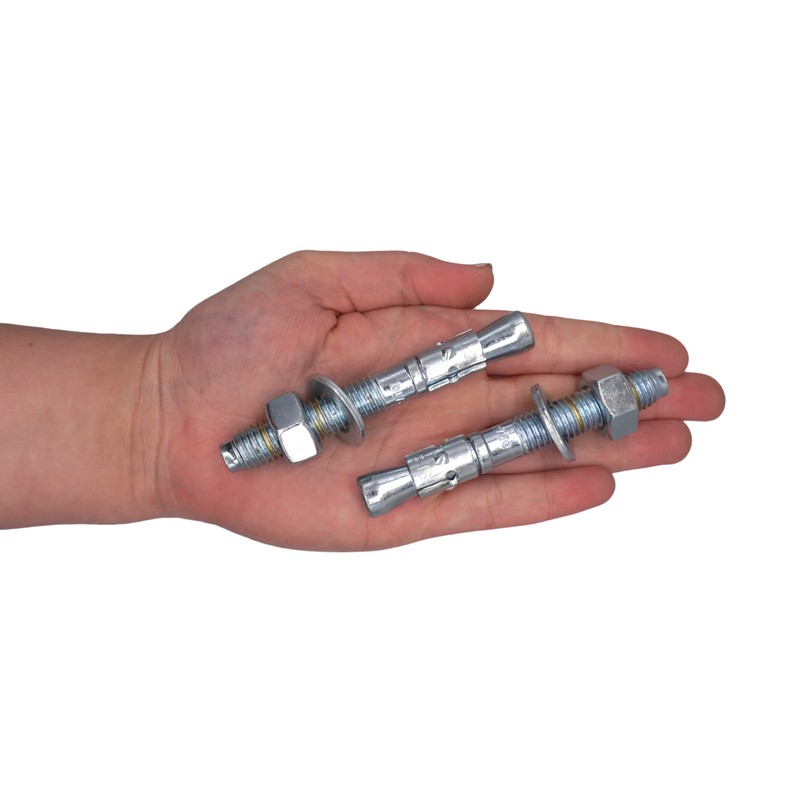 (2 Pieces) Wedge Anchors M12 x 90 mm, Metal Dowels,