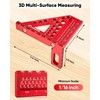 3D Multi-Angle Measuring Square Ruler, Aluminum Alloy Carpenter Square, 0-90°