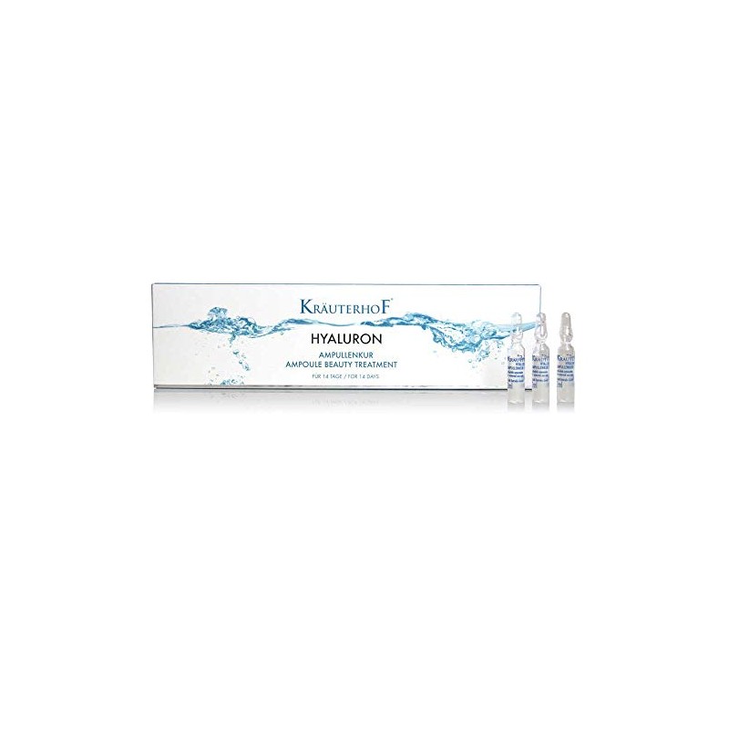 Kräuterhof® Hyaluron Ampullenkur, hochkonzentriert, Anti Aging, 14 x 2ml