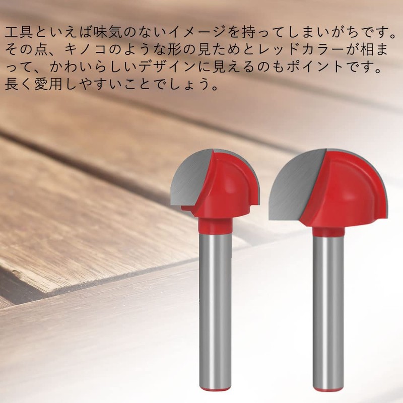 2 Piece Set of 2 Carbide U-Groove Bits, Shanks, Round