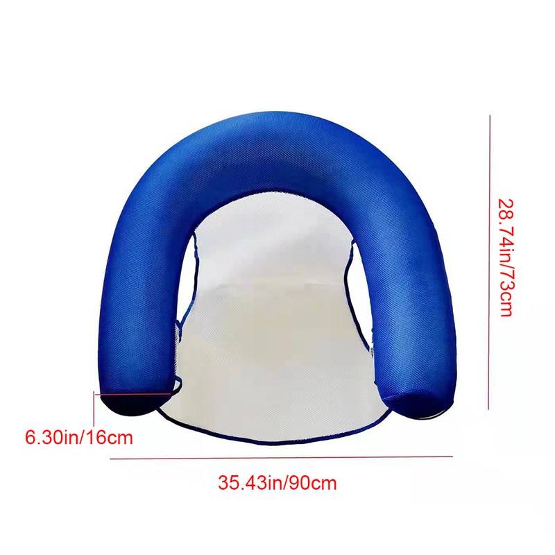 U Seat Inflatable Pool Lounger with Comfortable Sling Seat Folding