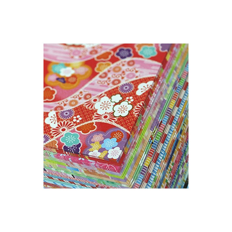 Toyo Origami Japanese Washi Paper Style, Chiyogami, Double-Sided, 7.5cm squares,