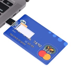 Tarjeta de 32 GB Disco U, Tarjeta Bancaria de Crédito Unidad Flash USB Computadora Oficina Externa para Estudiantes Tarjeta de Almacenamiento Portátil Creativa Forma U Disco