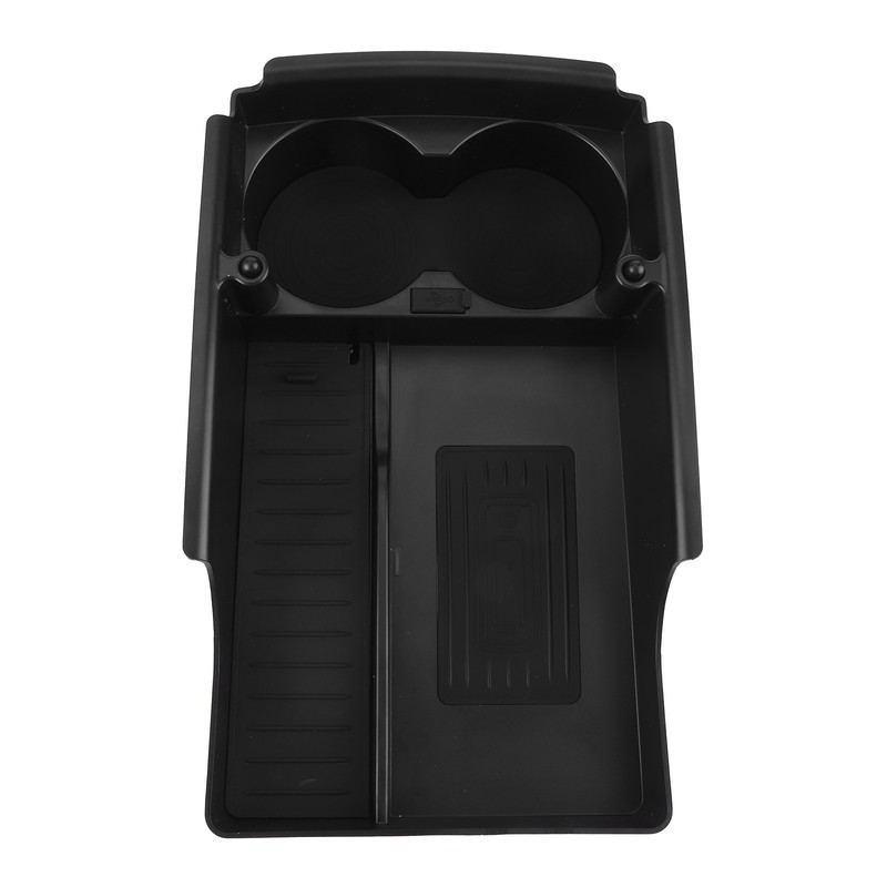 Wireless Phone Charging Pad Organizer Box with Water Cup Holder