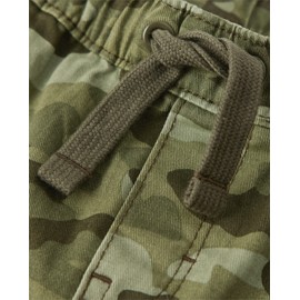 Gymboree Boys and Toddler Woven Pull On Cargo Jogger Pants, Camo Green, 8