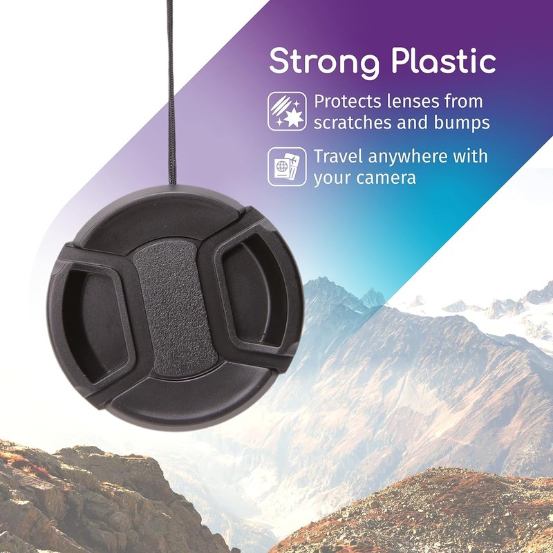 CamDesign 72MM Snap-On Front Lens Cap/Cover for Canon, Nikon, Sony,