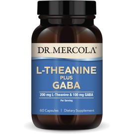 Dr. Mercola L-Theanine Plus GABA, 60 Capsules, Non-GMO, Gluten Free, Soy Free