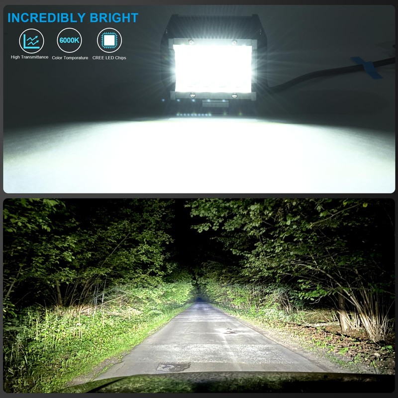 Kraumi LED Work Light 4 Inch 60 W Cree LED