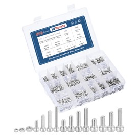 Kozelo 510pcs Socket Head Cap Screws Bolts Nuts Assortment Kit - [M3/M4/M5] 304 Stainless Steel Allen Socket Drive for 3D Printer