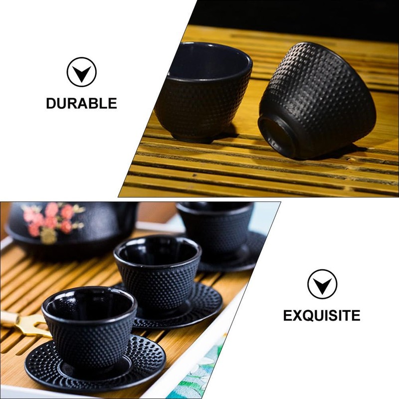 Hemoton 4 Piezas Taza De Té De Hierro Fundido Tazas