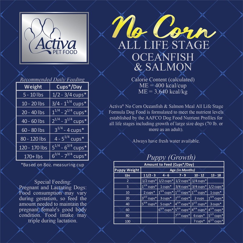 Activa No Corn Custom Dog Food (Oceanfish, 15lb.)