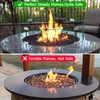 Skyflame 24" Round Fire Pit Glass Wind Guard, Thick &