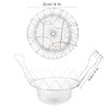 Frying Basket, Stainless Steel Foldable Steaming Rinse Frying Basket Foldable