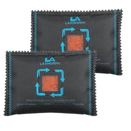 Reusable Desiccant Packs 200g Rechargeable Dehumidifier Bags Silica Gel Packets with Transparent Indicator Window Toxic-Free Moisture Absorbers for Gun Safe Car Closet 3D Filament Storage(2 Packs)