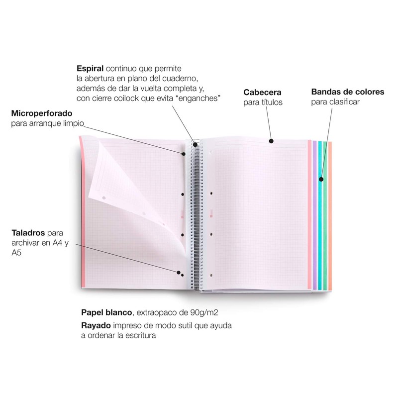 Miquelrius - Notebook A5 Notebook Emotions 120 Sheets 90 g/m²