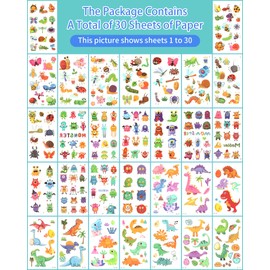 More than 500 Patterns (60 Sheets) of temporary tattoo stickers are gifts forboys and girls, while truck,Airplane, animal tattoos are prepared for children's birthday parties
