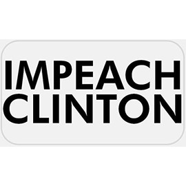 Impeach Clinton - 25 Stickers Pack 2.25 x 1.25 inches - Hillary Bill Political
