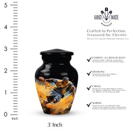 KARYLIZ Basketball Urn - Small Keepsake Urns for Human Ashes - Memorial Burial Urn for Ashes Adult Male - Decorative Funeral Urns for Adult Ashes Women 3 Inch 1 Pcs