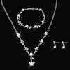 KEUKORZ Silver Bridal Jewelry Sets for Women,Created Pearl Pendant Necklace