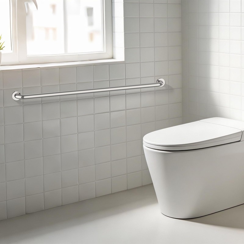 48 Inch Extra Long Chrome Stainless Steel Shower Grab Bar,
