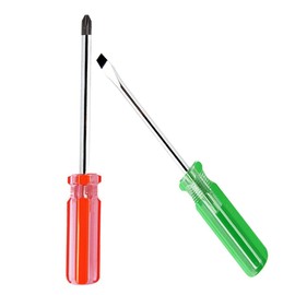 Buspoll Magnetic 6mm Phillips and Flat Head Tips Screwdriver with 4 Inch Steel Shaft for Repair Home Improvement Craft,+Magnetic +Screwdriver Set 2 PCS