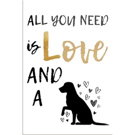 schilderkreis24 Funny Saying "All You Need Is ...Dog" Magnet Dog Decoration Fridge Magnet Humour Gift Idea Birthday Christmas 9 x 6 cm