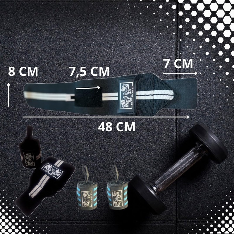 Myfitsport67® Gym Wrist Wraps, Elastic Wrist Wraps with Thumb Strap,