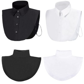 SATINIOR 4 Pcs Detachable Dickey Fake Collar Half Shirt False Mock Blouse Collar for Women