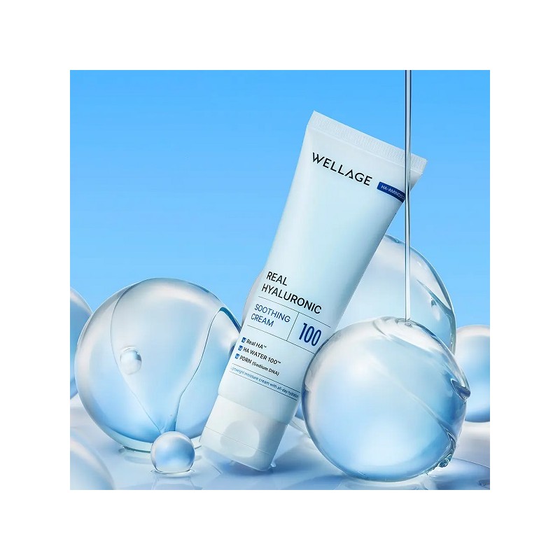 Wellage Real Hyaluronic Soothing Cream 80ml / 웰라쥬 리얼 히알루로닉