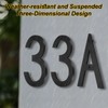 uxcell Floating House Number, 8 Inch Black Modern Address Number