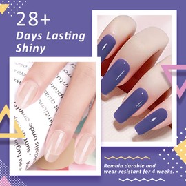 Nail Extension Gel Kit Wenida 6 Colors Glitter Purple Pearl White Mermaid Mint Nail Builder Gel Nail Enhancement Gel Set for Home DIY Nail Manicure Art