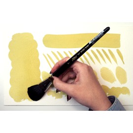 Silver Brush 5618S-12 Silver Mop Short Handle Blender Brush, Black, Round, Size 12